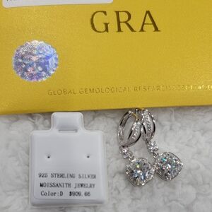Elegant Silver Moissanite Earrings